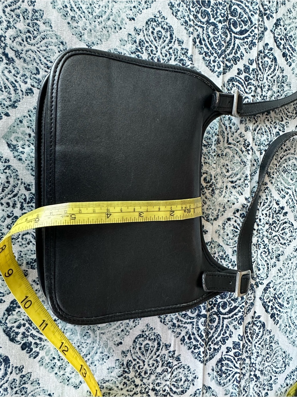 Coach Black Leather Men's Crossbody Bag with Silver Snap